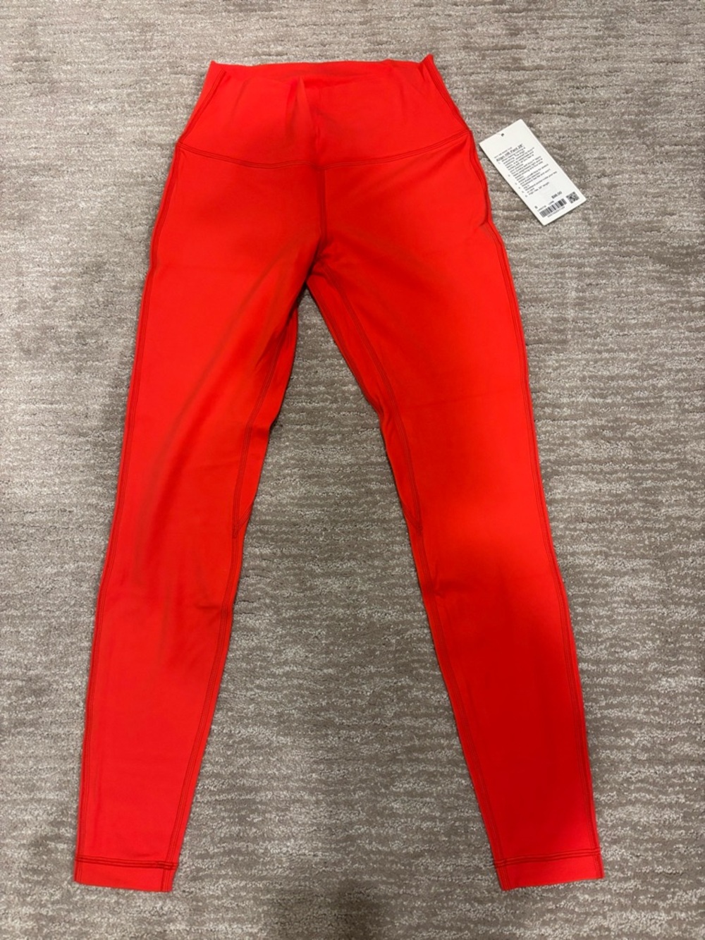 NWT Lululemon align high-rise pant 28 inch inseam period size 8. Orange.